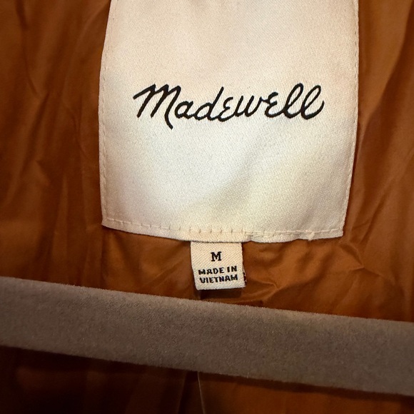 Madewell NWT Airpuff Quilted Shirt Jacket, Warm Coffee coffee color, Primaloft - Picture 5 of 11